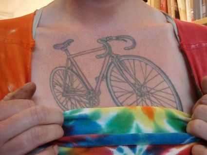 Cycle Tattoo On Chest